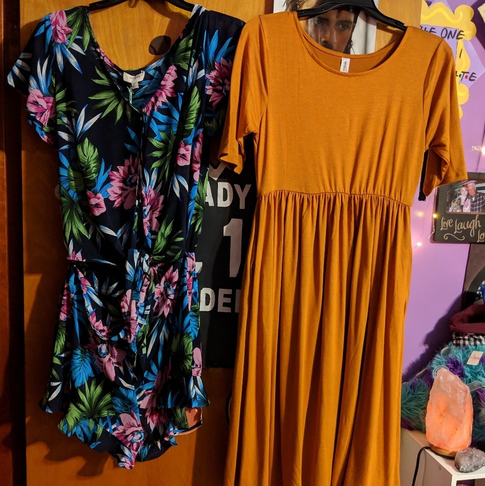Two boutique outfits! A romper and a dress.